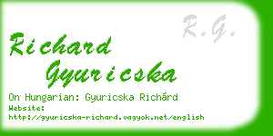 richard gyuricska business card
